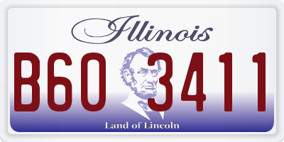 IL license plate B603411