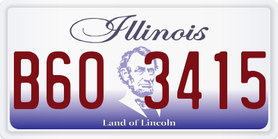 IL license plate B603415