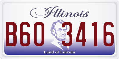 IL license plate B603416