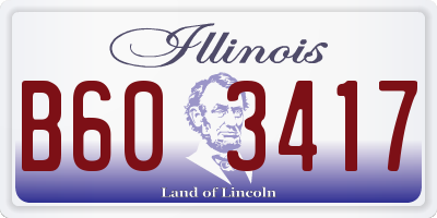 IL license plate B603417