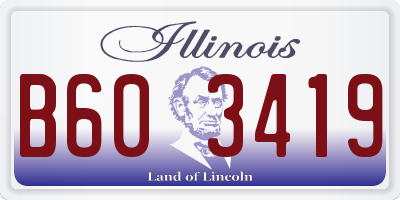 IL license plate B603419