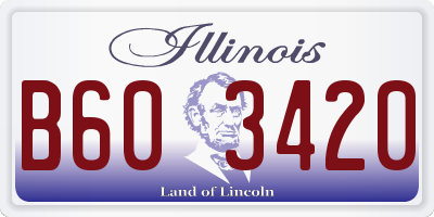 IL license plate B603420
