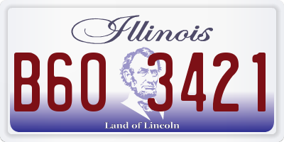 IL license plate B603421