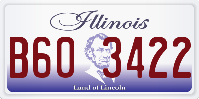 IL license plate B603422