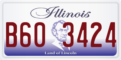 IL license plate B603424