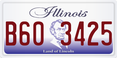 IL license plate B603425