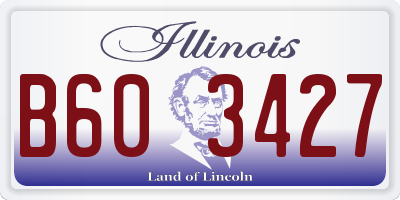 IL license plate B603427