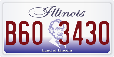 IL license plate B603430