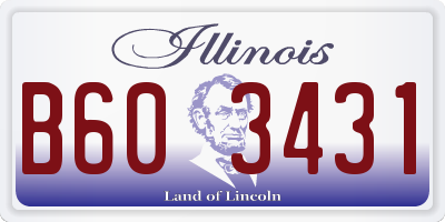 IL license plate B603431