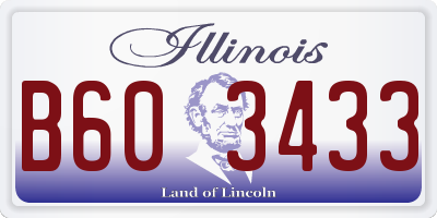 IL license plate B603433