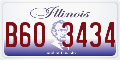 IL license plate B603434
