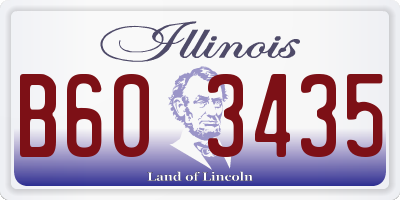 IL license plate B603435