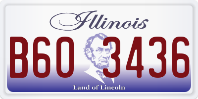 IL license plate B603436