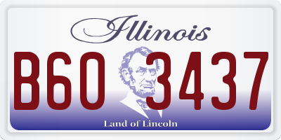 IL license plate B603437