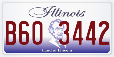 IL license plate B603442