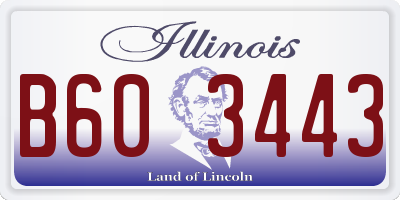 IL license plate B603443
