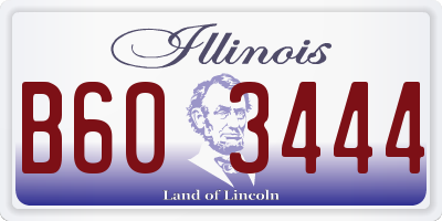 IL license plate B603444