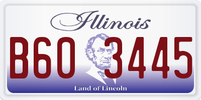 IL license plate B603445
