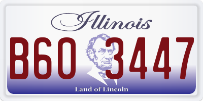 IL license plate B603447