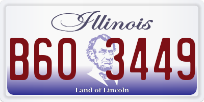 IL license plate B603449