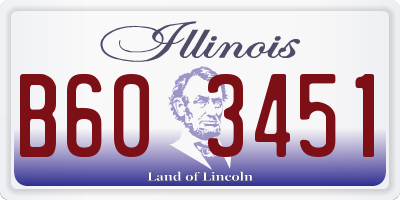 IL license plate B603451
