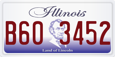 IL license plate B603452