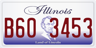 IL license plate B603453