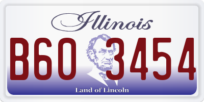 IL license plate B603454