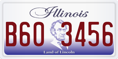 IL license plate B603456