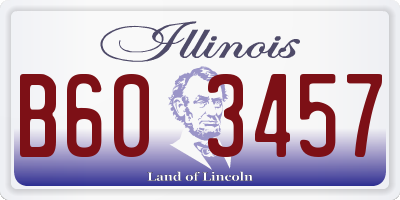 IL license plate B603457