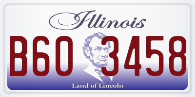 IL license plate B603458
