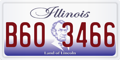 IL license plate B603466