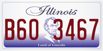 IL license plate B603467