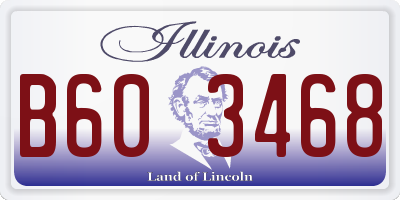 IL license plate B603468