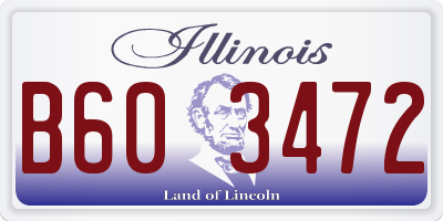 IL license plate B603472