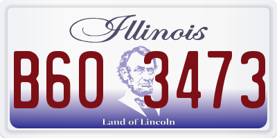 IL license plate B603473