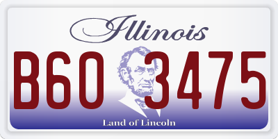 IL license plate B603475