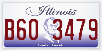 IL license plate B603479
