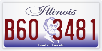 IL license plate B603481