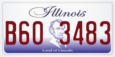 IL license plate B603483