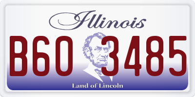 IL license plate B603485