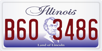 IL license plate B603486