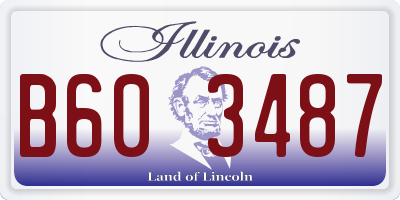 IL license plate B603487