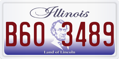 IL license plate B603489