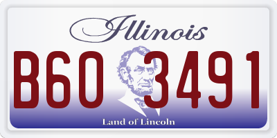 IL license plate B603491