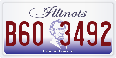 IL license plate B603492