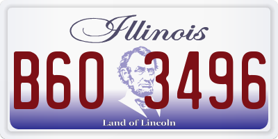 IL license plate B603496
