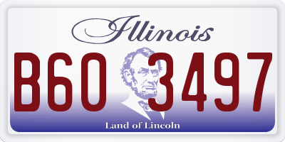 IL license plate B603497