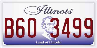 IL license plate B603499