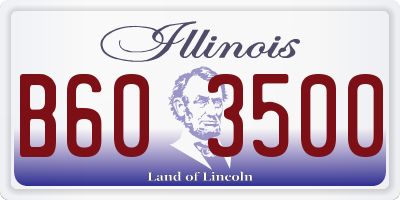 IL license plate B603500